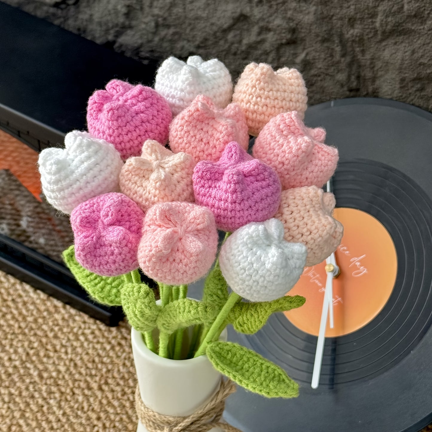 Blush Mix 12pc Crochet Tulip Set