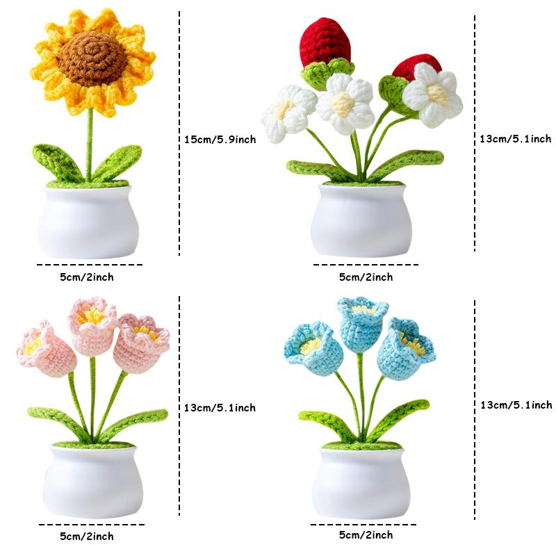 Berry Bloom Mini Crochet Pot