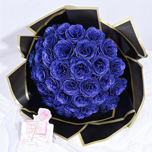 Sapphire Bloom – 24pc Luxury Rose Bouquet