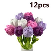 Purple Garden – 12pc Crochet Tulip Set