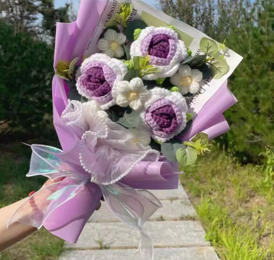 Crochet Flower Bouquet Violet Garden Edition