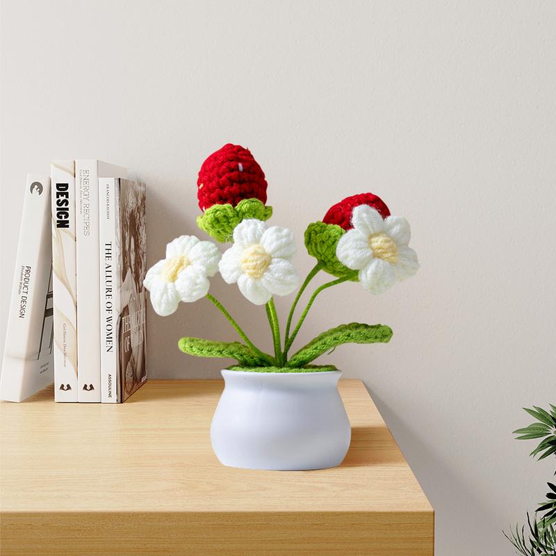 Berry Bloom Mini Crochet Pot